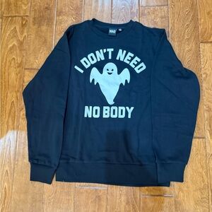 NWT Size Small  MAD Engine Black Ghost Graphic Sweater